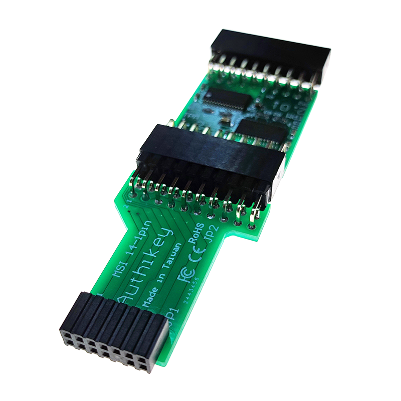 Authikey TPM module with the MSI adapter board